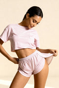 Ensemble short à fentes et crop top Carmen