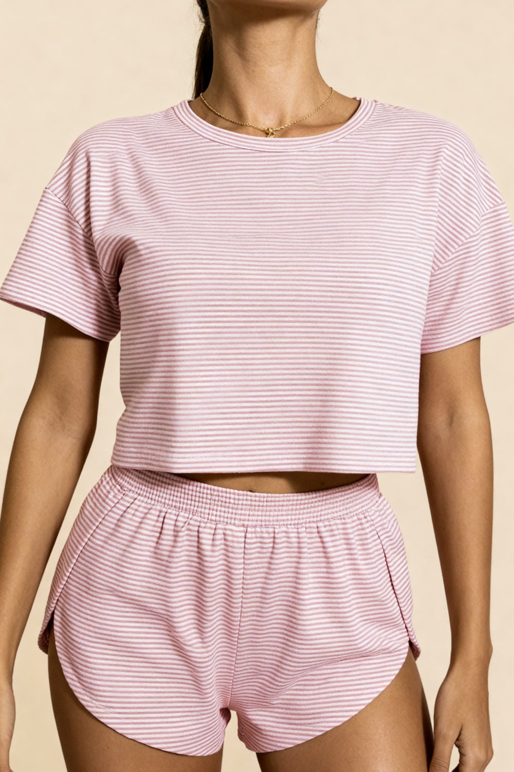 Ensemble short à fentes et crop top Carmen